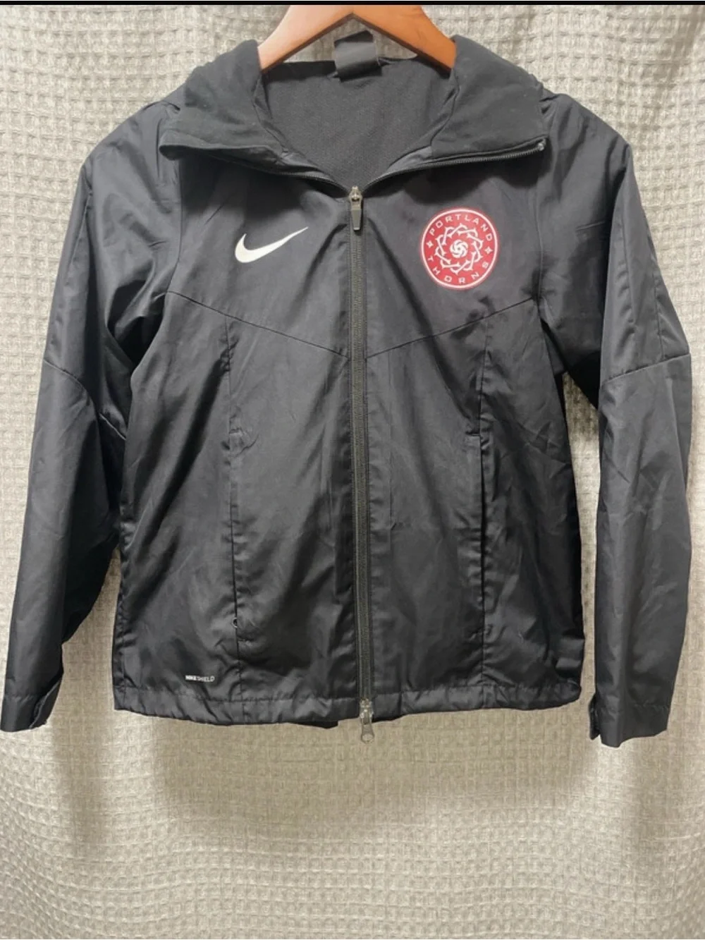 Nike Kids Black Hooded Jacket Portland Thorns